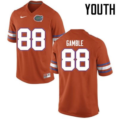 Youth Florida Gators #88 Kemore Gamble NCAA Nike Orange Authentic Stitched College Football Jersey BDX8162NU